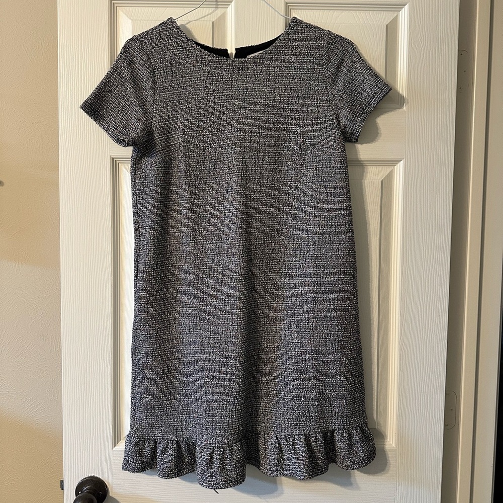 LOFT Tweed Boucle Ruffle Dress